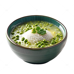3D真实立体绿豆粥养生粥清淡