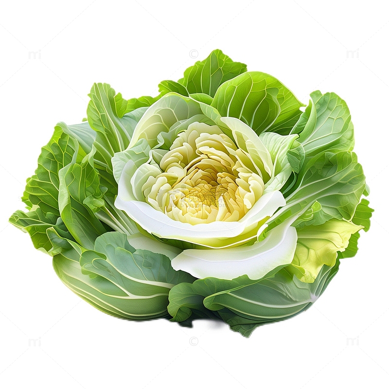 3D真实立体蔬菜大白菜食材