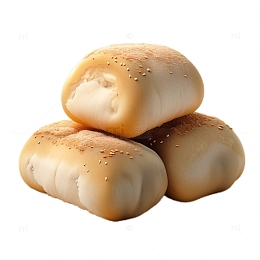 3D真实立体麻薯面包速食