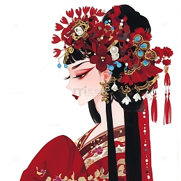 中国京剧人物国潮插画