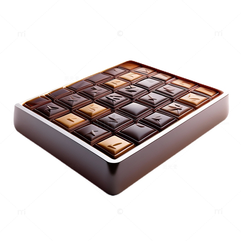 3D真实立体巧克力美味情人节盒装礼盒