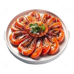 3D真实立体油焖大虾小龙虾美食