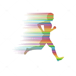 彩色奔跑出的残影