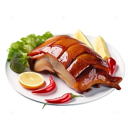 3D真实立体北京烤鸭食物美食