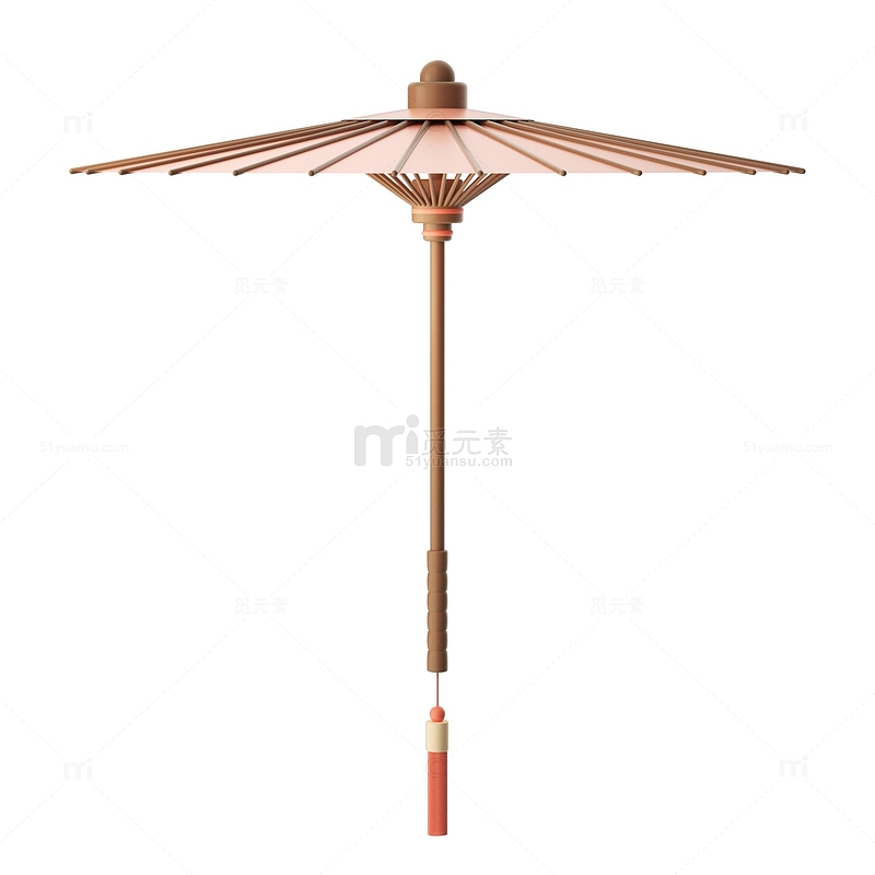 中国风油纸伞谷雨节气装饰品