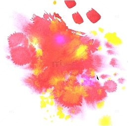 红色水彩喷墨墨迹色彩