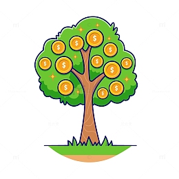 一颗卡通的财富树