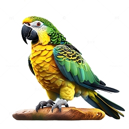 3D立体真实鹦鹉鸟类宠物动物