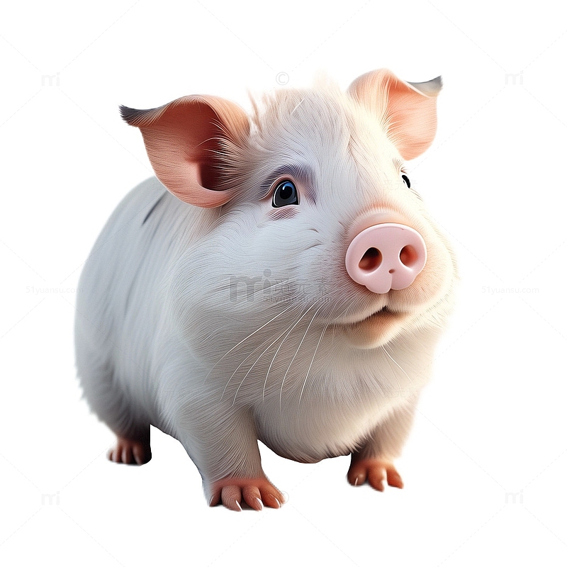 3D立体卡通猪动物可爱家畜