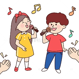 61儿童节表演节目唱歌孩子免抠图片