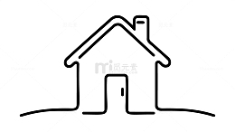 简约房屋建筑首页简笔画图标