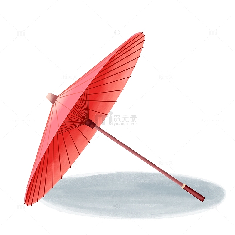 谷雨-古风油纸伞红色
