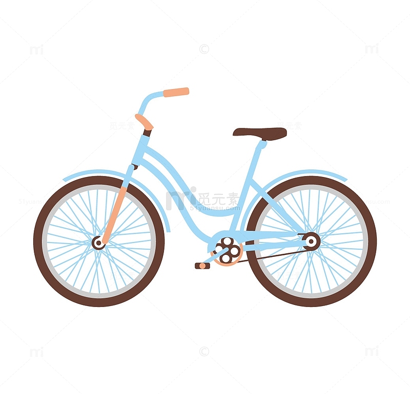 女士蓝色自行车