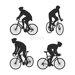 骑着脚踏车的运动员