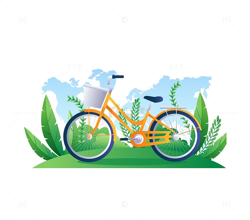 在绿色草地上的自行车