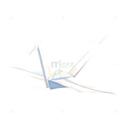 手绘卡通千纸鹤