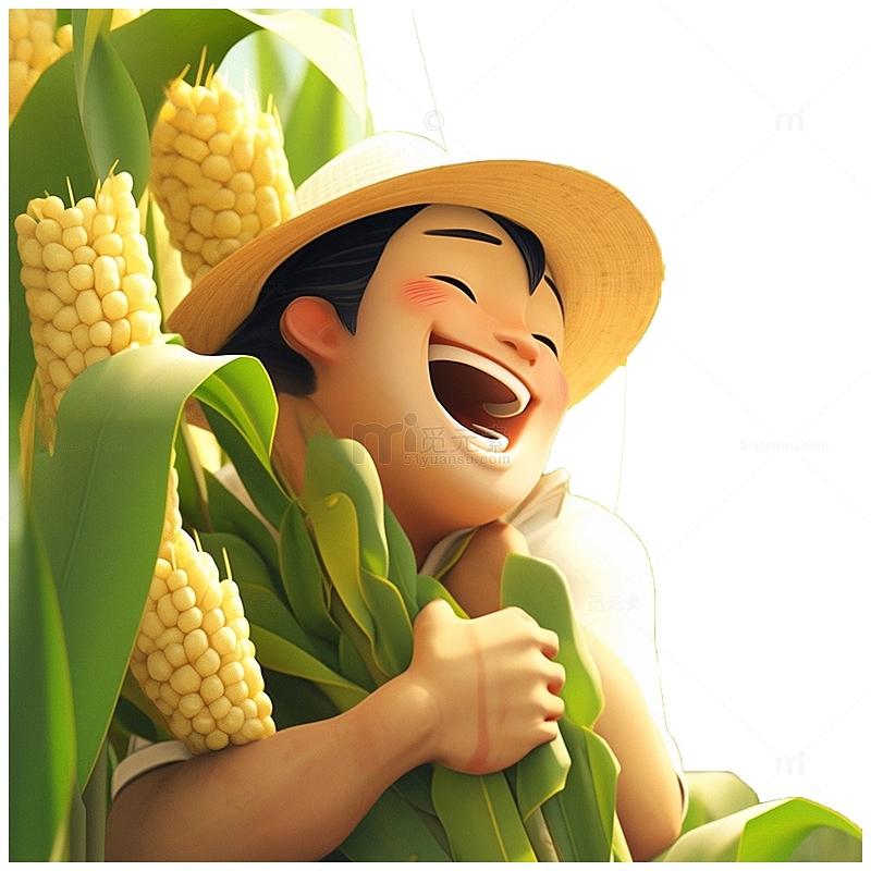 玉米丰收场景图