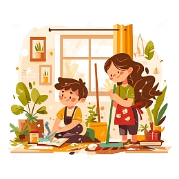 五一国际劳动节劳动场景元素