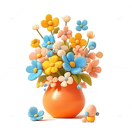 立体花瓶花朵