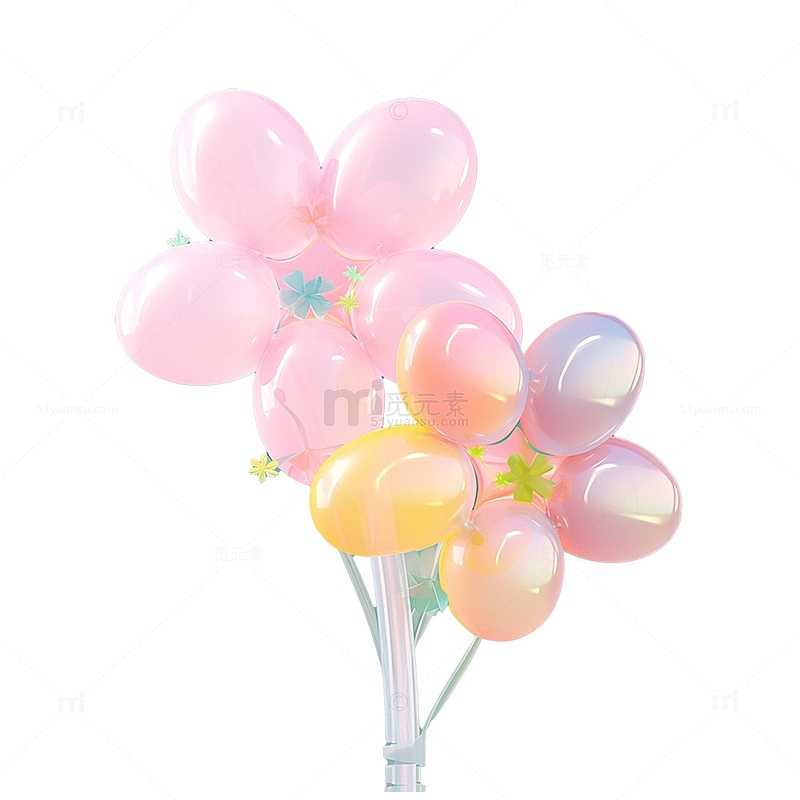 立体气球花朵