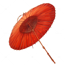 古风红色油纸伞