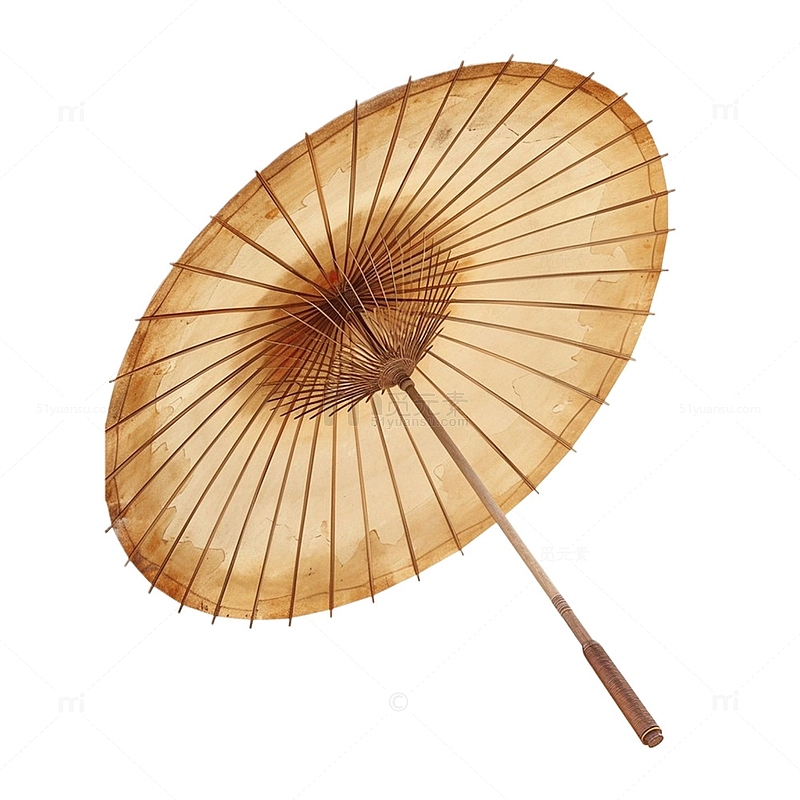 古风黄色油纸伞