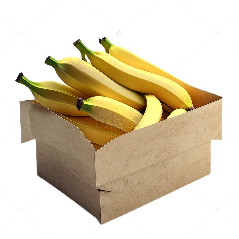 3D立体卡通香蕉丰收纸箱果实