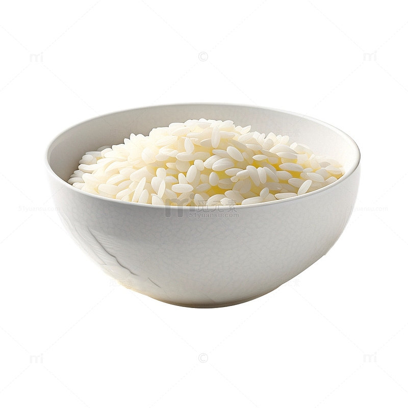 3D立体卡通米饭粮食大米主食