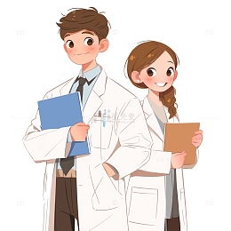 卡通医护人员人物形象素材