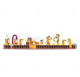 工厂机械流水线流程