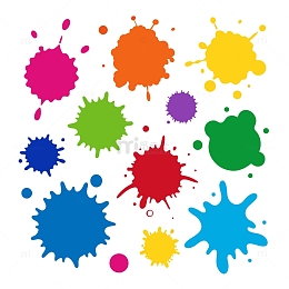 彩色墨汁颜料滴溅色块