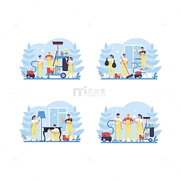 专业的家政清洁团队插图