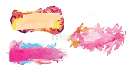 彩色晕染笔触边框