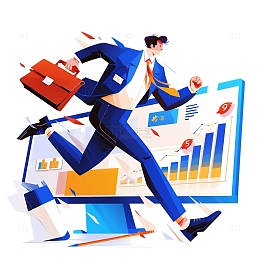 卡通插画商务人员素材