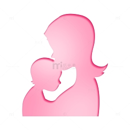 母亲节剪影png图片