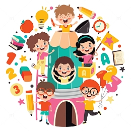 同学们一起快乐的玩耍