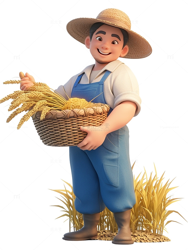 丰收的农民劳动节麦子