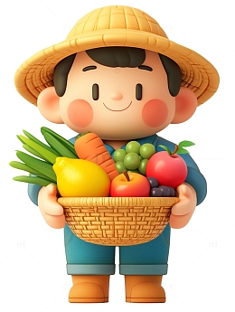 丰收的农民劳动节蔬果