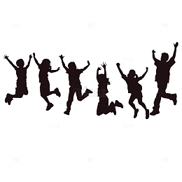 跳跃人物剪影
