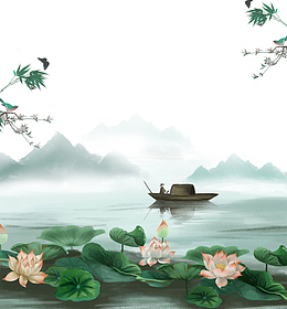 国风山水盛夏唯美意境