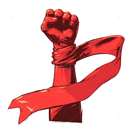 红色加油手图片