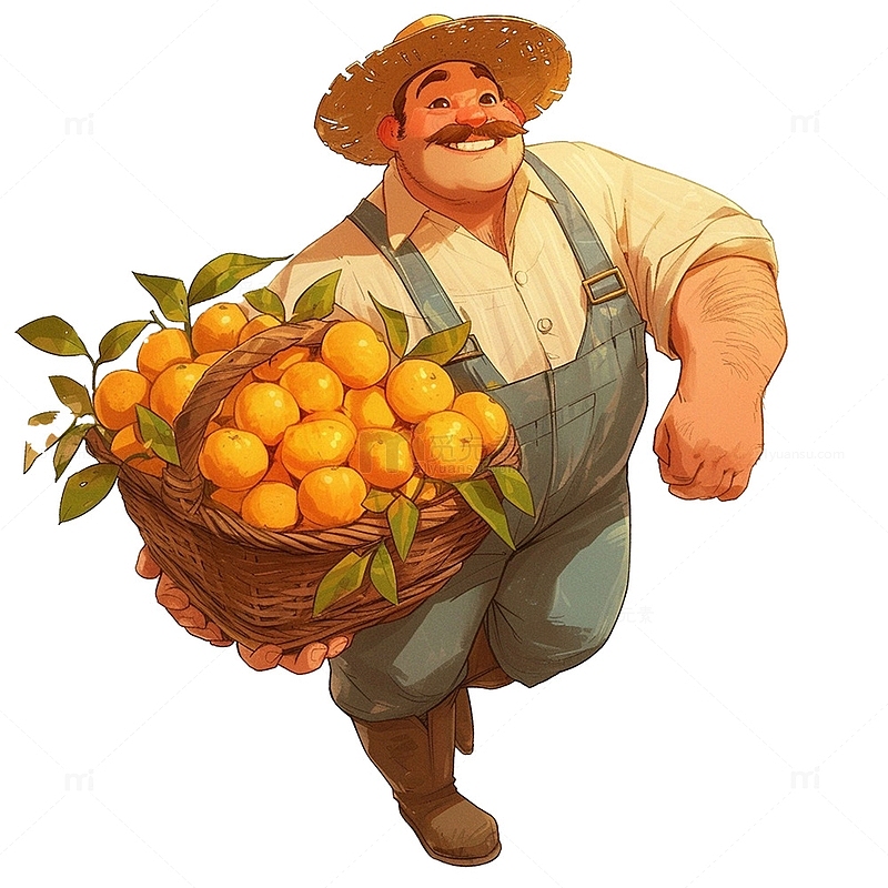 橘子丰收农民