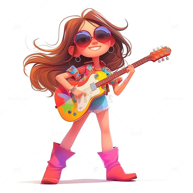 摇滚吉他女孩