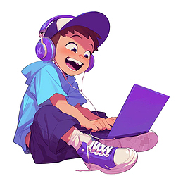 玩游戏的男孩