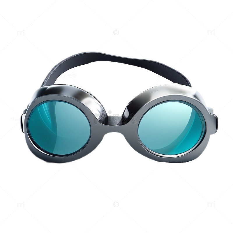 3D立体真实泳镜眼镜游泳蓝色