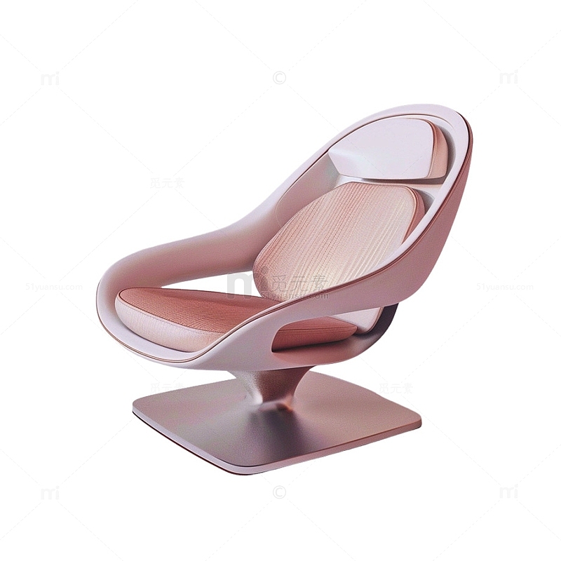 3D效果粉红色沙发椅