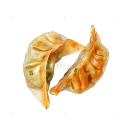 煎饺卡通插画2