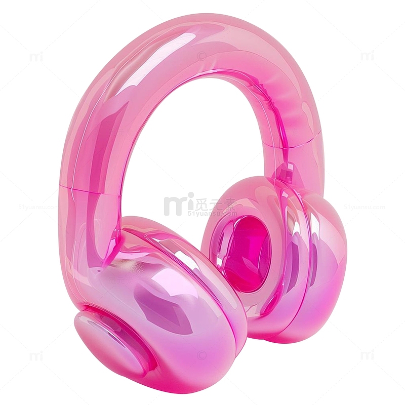 粉色可爱头戴式耳机