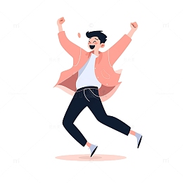 卡通跳舞男孩