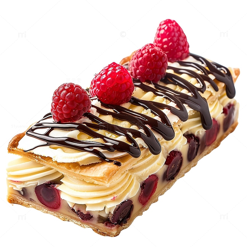 树莓拿破仑蛋糕